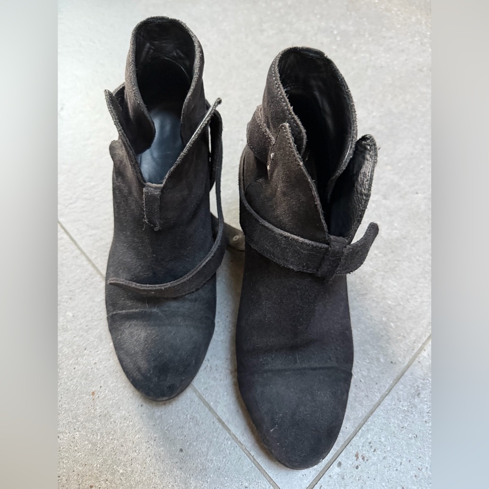 Rag & Bone Black Suede Ankle Boots 39